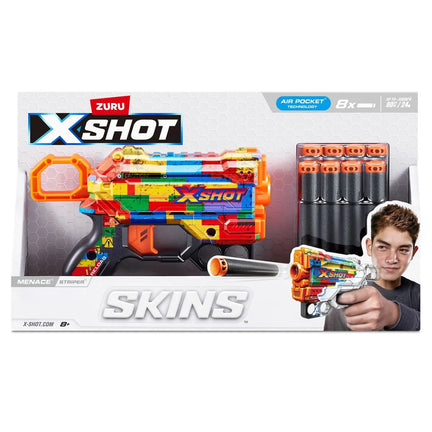 X-Shot Skins Menace Blaster - 8 Darts (Styles Vary)